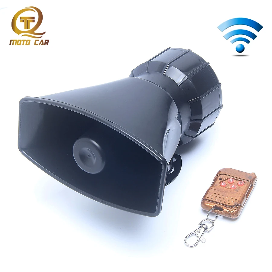 Universal 12V Wireless Remote Control Horn Loudspeaker Alarm Super 7