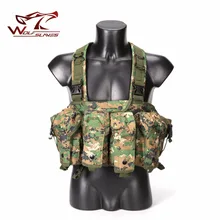 Открытый AK 47 журнал Перевозчик в стиле милитари камуфляж тактический жилет страйкбол боеприпасы Грудь Рог Перевозчик Рюкзак