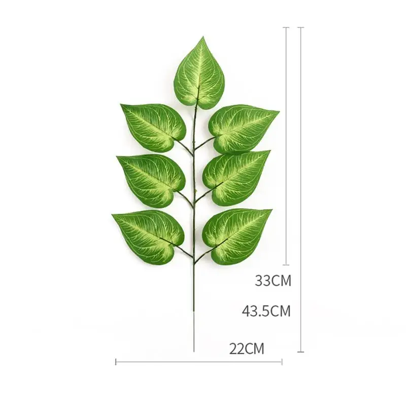 4 шт. поддельные искусственные высокой моделирования листьев растений Декоративные Зеленые прочные листья для магазина DIY украшения Офис кафе