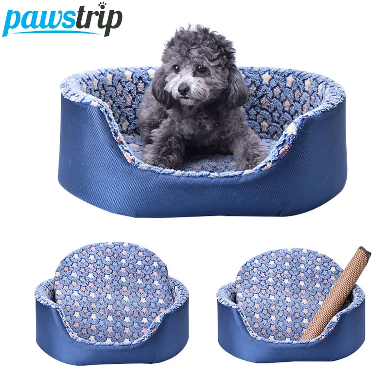 

7 Colors Small Dog Bed Chihuahua Pitbull Summer Dog Mat Paw Star Print Cat Bed Pet Beds For Dogs/Cats Dog Cooling Mat cama perro