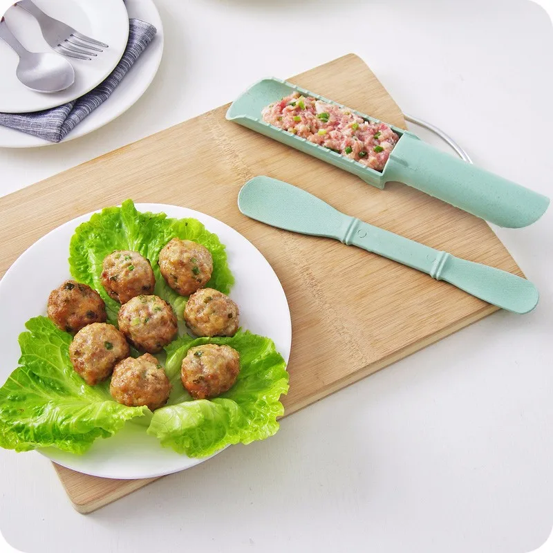 FHEAL Wheat Straw DIY Meatballs Produced With The Self-Made Mould Meatball Fish Ball Meat Maker Machine Cooking Tools  (1)