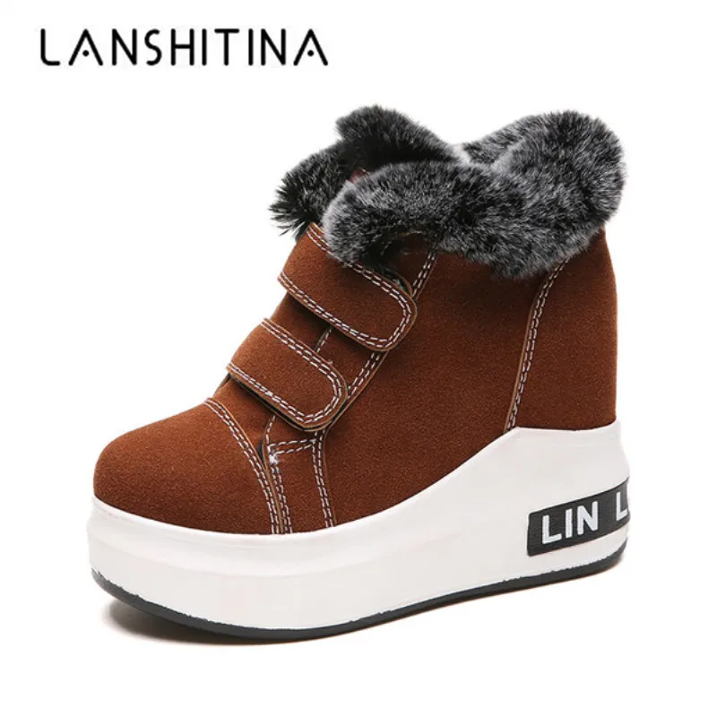 2018 Winter Fur Ankle Boots Woman Platform Shoes Keep Warm Snow Boots Casual Women Plush Women's Height Increased Shoes Sneakers цена 2018 Winter Fur Ankle Boots Woman Platform Shoes Keep Warm Snow Boots Casual Women Plush Women's Height Increased Shoes Sneakers цены онлайн