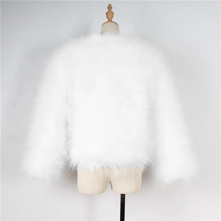 XIKOI пушистое теплое пальто из искусственного меха, женское короткое зимнее пальто из искусственного меха, женское осеннее шикарное пальто, вечерние пальто на каждый день с мехом