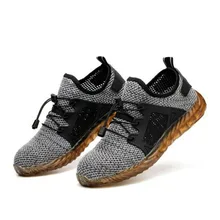 Для мужчин шикарная Рабочая обувь дышащая проколов страховка труда кроссовки для лета SMN88