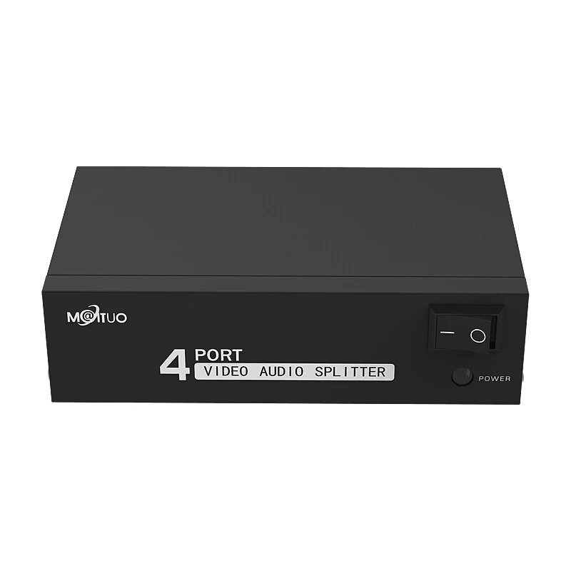 MT VIKI AV spitter RCA аудио и видео сплиттер 1 в 4 из HDTV Projektor звук играть то же время mit power