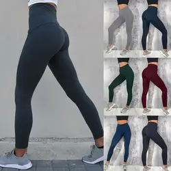 Женские спортивные брюки для фитнеса, леггинсы с высокой талией, брюки для тренировок NFE99