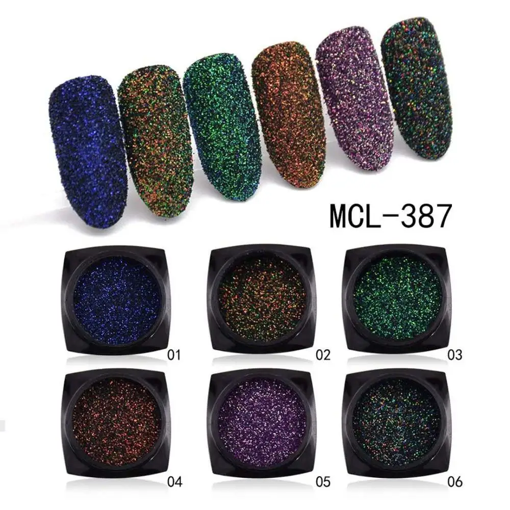 

1Set Nail Art 6-Color Glitter Set Nail Art Glitter Powder Blingbling Glitter SET42