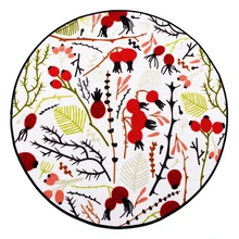 CIGI круглый коврики Спальня коврик цветет печатных ковры Нескользящие коврик малый прочный ковры коврик для ног все возраст коврик