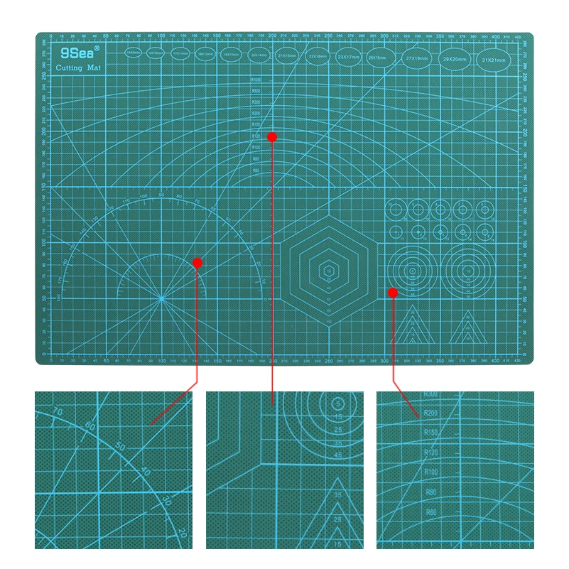 A3 ПВХ Самоисцеления Резка Коврики Ткань кожа Бумага Craft DIY Инструменты Двусторонняя Исцеление Резка доска