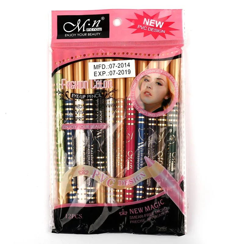40sets Menow M.N 12 Colors Eyeliner Long Lasting Pencil Waterproof