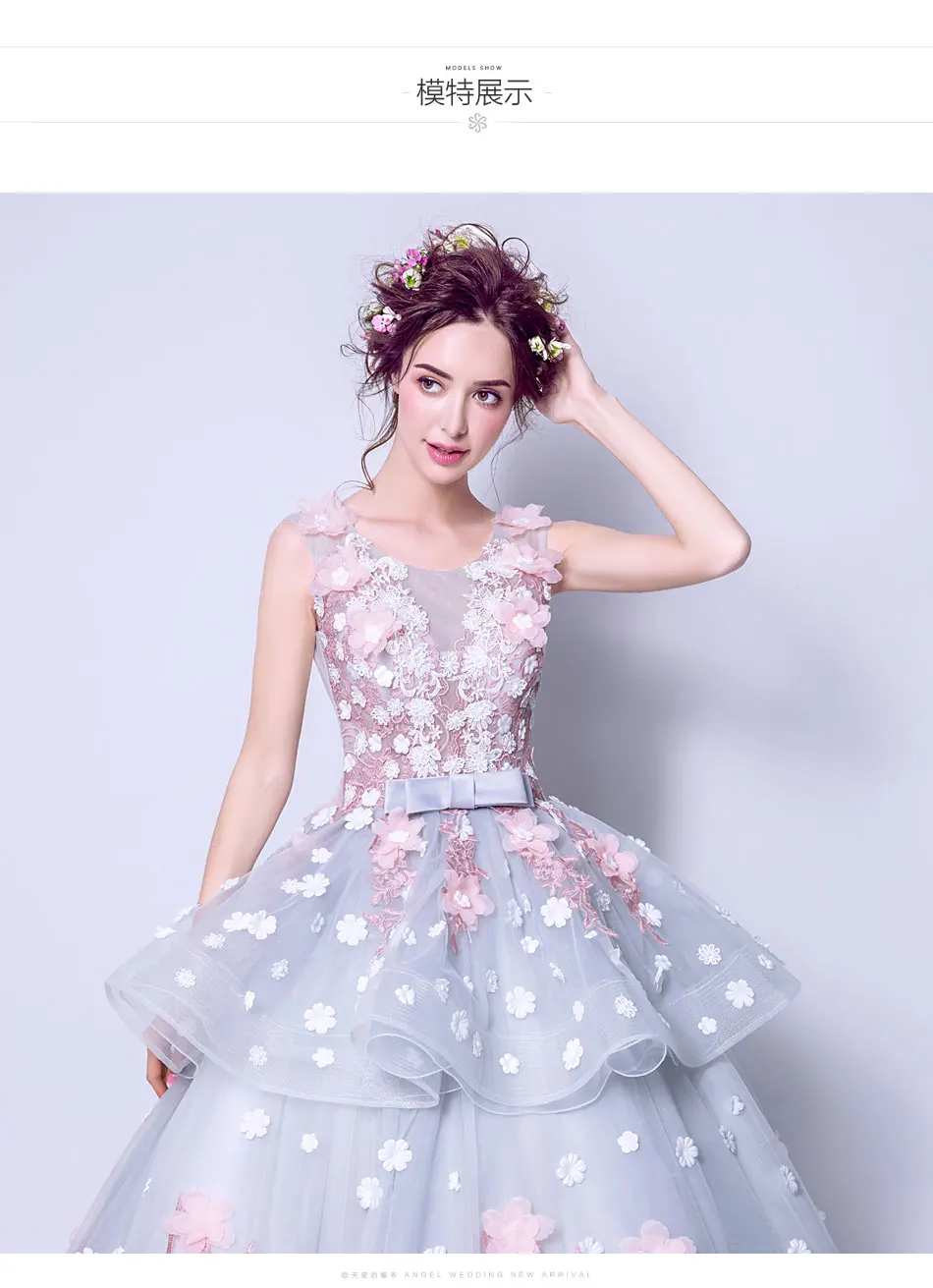 Новое длинное вечернее платье с цветами vestido de festa