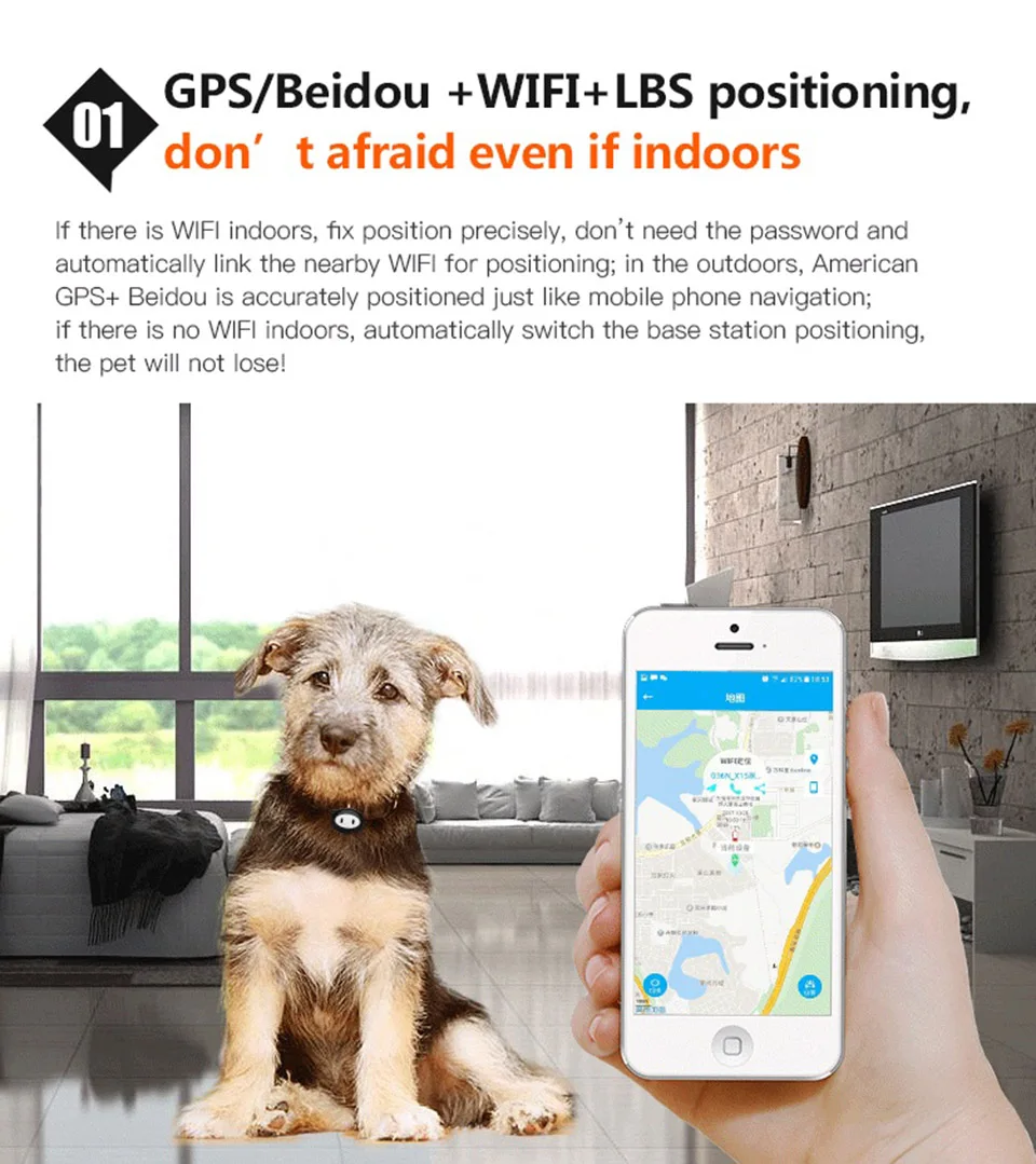 VJOYCAR D79 Pet gps трекер собачий ошейник с gps+ LBS+ WiFi местоположение в режиме реального времени отслеживание бесплатное приложение водостойкий портативный ПЭТ локатор мини ошейник для собак