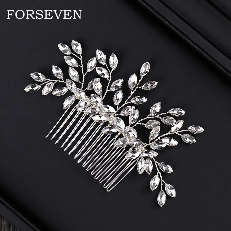 

New Rhinestone Wedding Hair Comb Bridal Hair Combs Jewelry Accessories Trendy Crystal Head Ornaments Bride Headdress