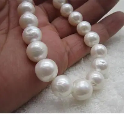

free shipping >>>>noble jewelry 12-14mm natural white pearl necklace silver DIY women hot sale