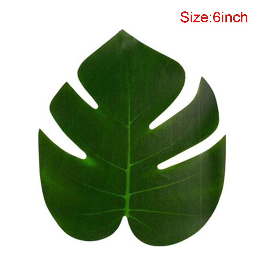 

36pcs/pack Kinds Tropical Beach Table Decorations Home DIY Ornament Jungle Green Garden Birthday Artificial Plant Fake Leaves
