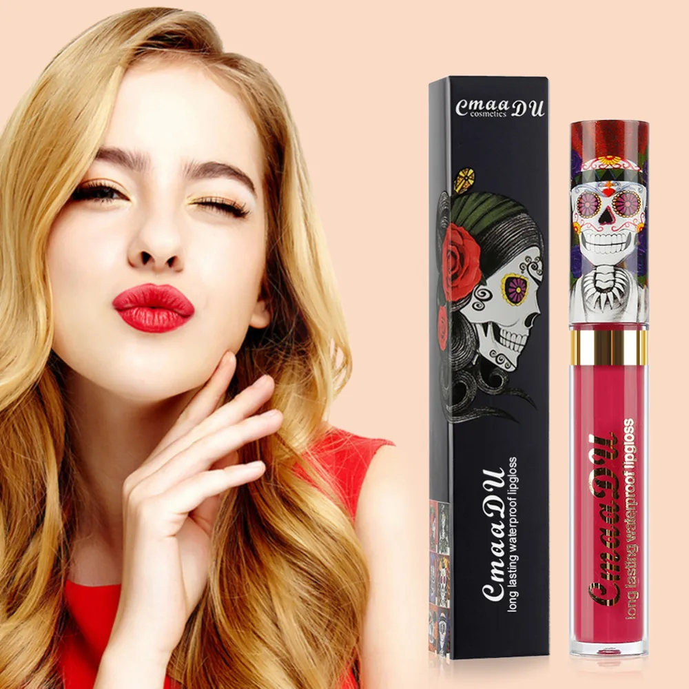 

Cmaadu 1 PC Matte Liquid Lipstick Waterproof Long Lasting Sexy Glitter Style Lip Gloss Makeup Beauty Red Lip Tint Cosmetic TSLM2