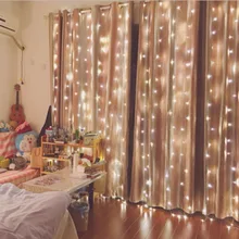Волшебные рождественские Шторы гирлянда светильник 3x3 м 300 Рождественский декоративный светодиодный Строка Рождественские вечерние сад свадебные светильник s