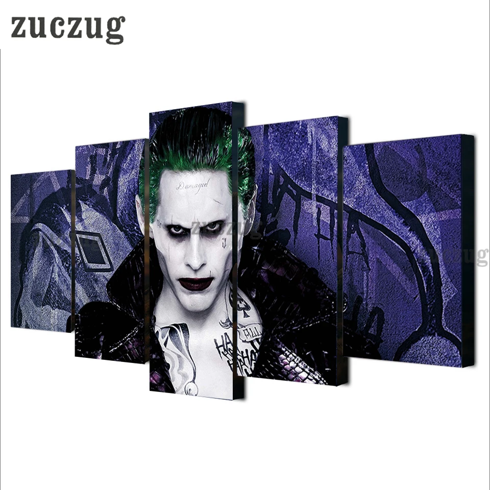 5 Piece Modern Joker Jared Wall Painting Art Picture Suicide Squad Post