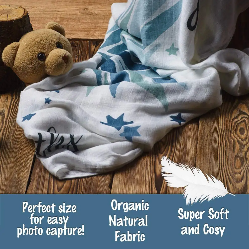 Детское одеяло-Ростомер для фотосъемки фон ежемесячный рост съемки постельные принадлежности с фотопечатью обертывание Mmuslin пеленать