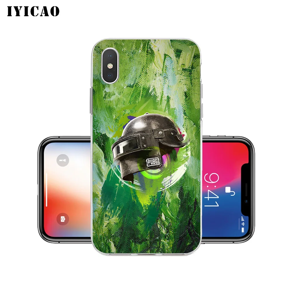 IYICAO PUBG игровой Мягкий силиконовый чехол для iPhone X XR XS MAX 6 6s 7 8 Plus X 5 5S SE TPU чехол