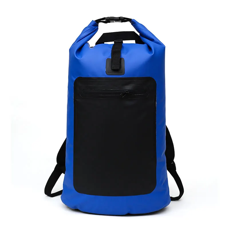 

Outdoor Sports Waterproof Backpack Camping Drift Storage Drying Bag Adjustable Shoulder Strap 15L Simple Outdoor Storage Bag