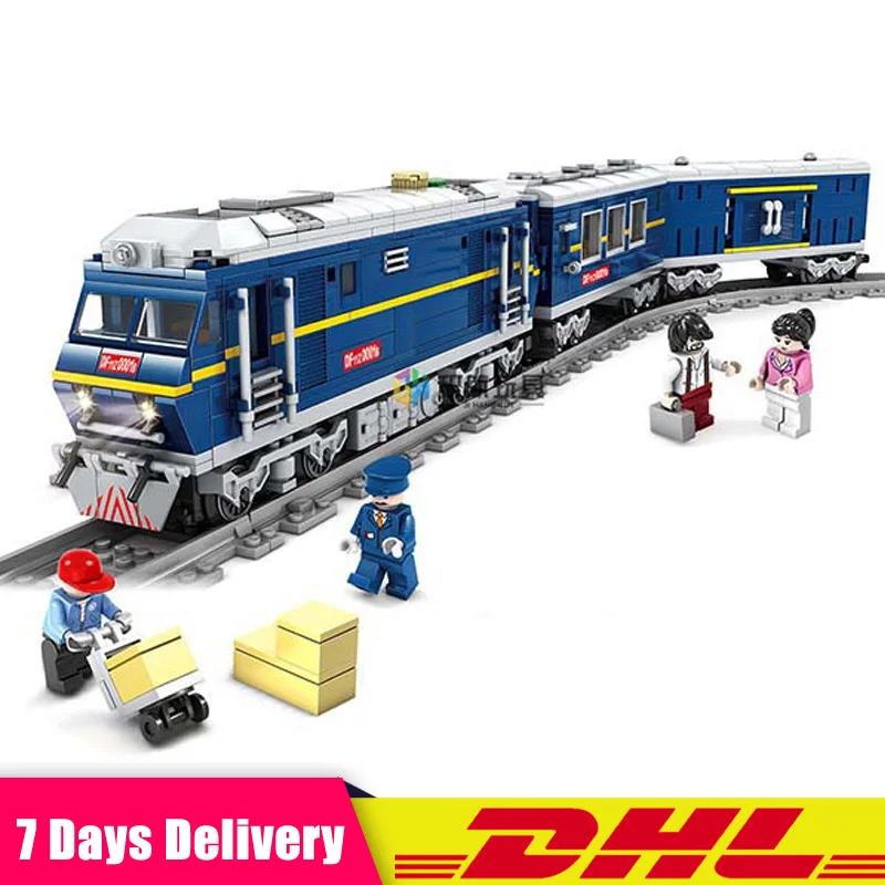 

KAZI 98220 City Power Driven Diesel Train Track Model Building Blocks Bricks Educational DIY Toys for children Gifts