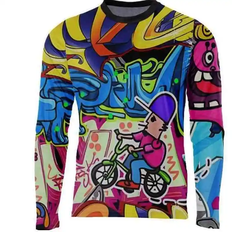 Мужская майка для мотокросса MX, одежда для горного велосипеда, одежда для велоспорта, MTB BMX, Джерси для мотокросса, рубашки в стиле кантри - Цвет: A