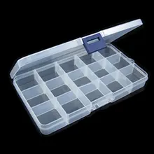 Высокое качество 15 слотов регулируемый пластик рыбалка Приманки Крюк снасти Box чехол для хранения Организатор Pesca Рыбы Ящик