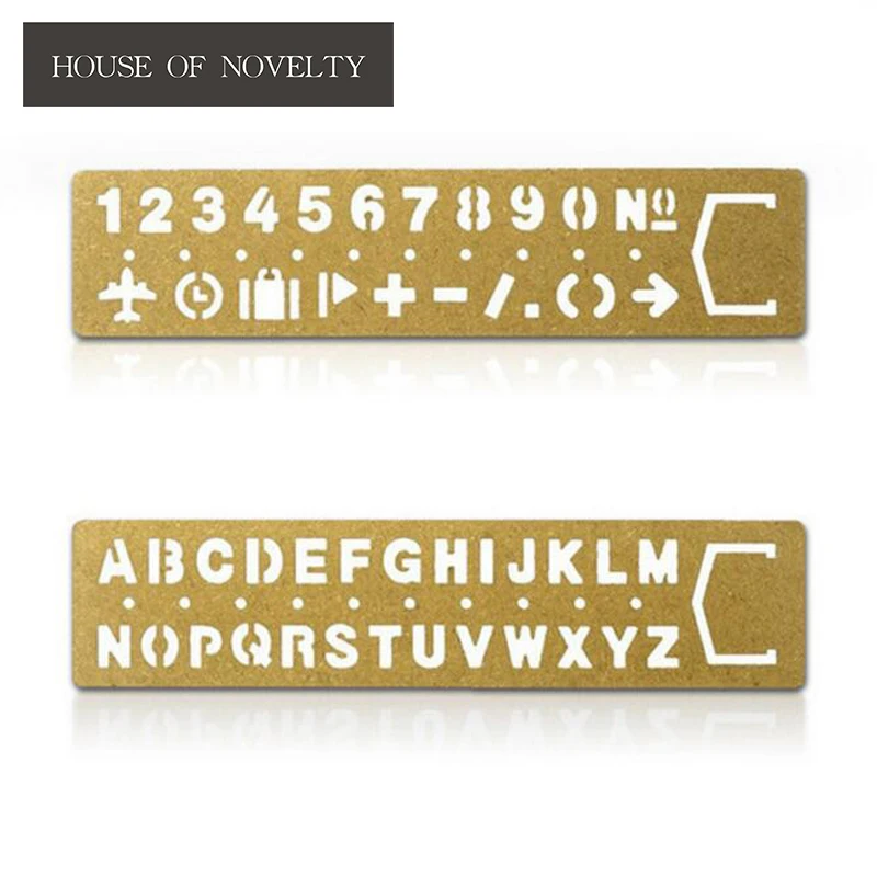 

Yellow Metal Multi-function Ruler Various Graffiti Templates Drawing Ruler Tool Promotional Gift Stationery