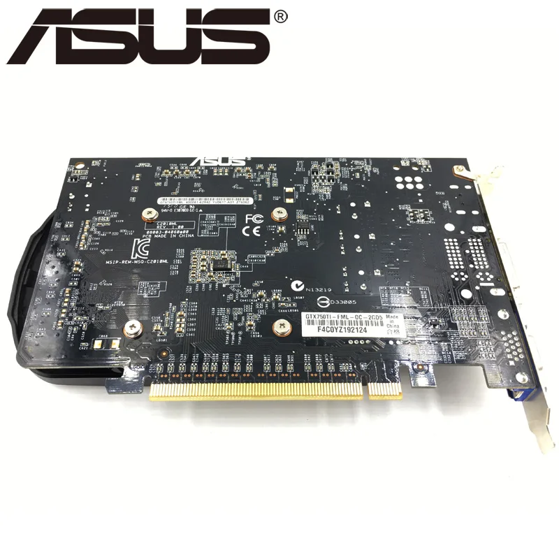 Оригинальная Видеокарта ASUS, 2 шт., Видеокарта GTX 750 Ti, видеокарты для nVIDIA Geforce GTX 750Ti, 2 Гб, 128 бит, GDDR5, используются VGA карты, Hdmi, Dvi