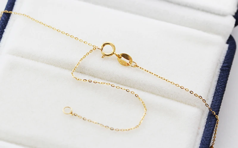 Sinya 18k gold choker necklace with 7.5-10mm natural Round pearls and 3mm gold beads Au750 gold chain length 45cm for women (12)