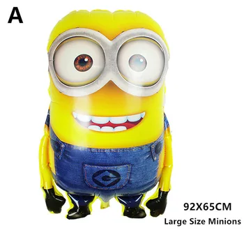 

KUWANLE 50pcs/lot 92*65cm Cartoon Minions Balloons Despicable Me Toys Foil Helium Balloon Birthday Party Supplies Decoration