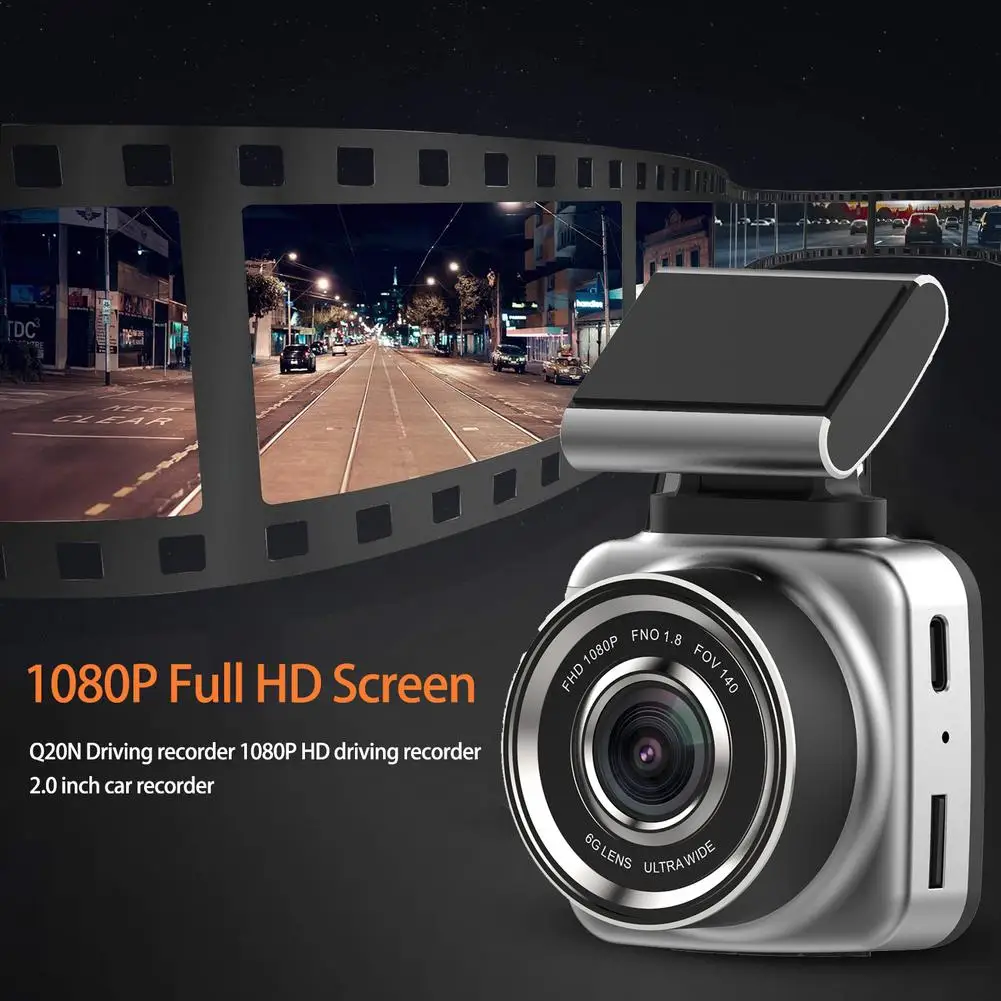 Q20N 2 дюймов вождение автомобиля Регистраторы 1080P Скрытая Широкий формат HD управляя Регистраторы автомобиля Регистраторы Поддержка наблюдение за парковкой