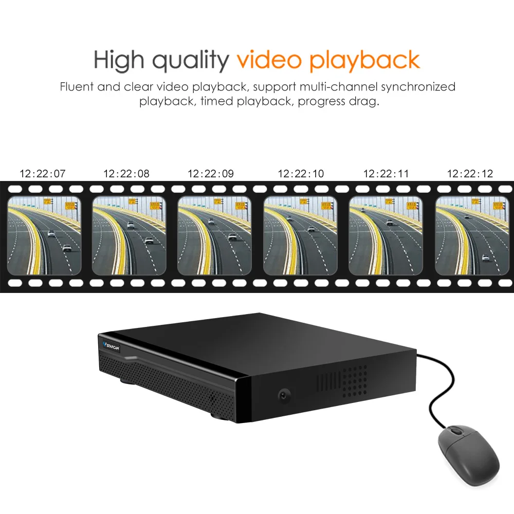  VStarcam HD 8CH NVR Audio di ingresso HDMI 9 Canali Network Video Recorder per telecamera ip Sistem