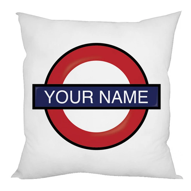 personalised pillow london underground