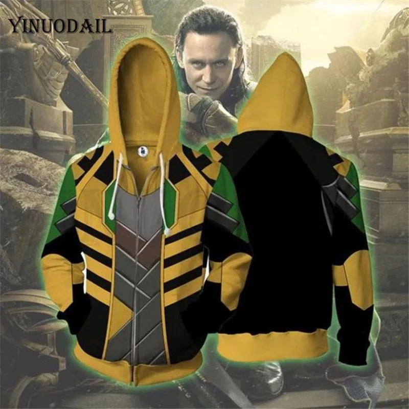 

Avengers 4 Endgame Men and Women Zipper Hoodies An-ti Hero Loki 3D Hooded Jacket Superhero Sweatshirt Streetwear Cosplay Costume