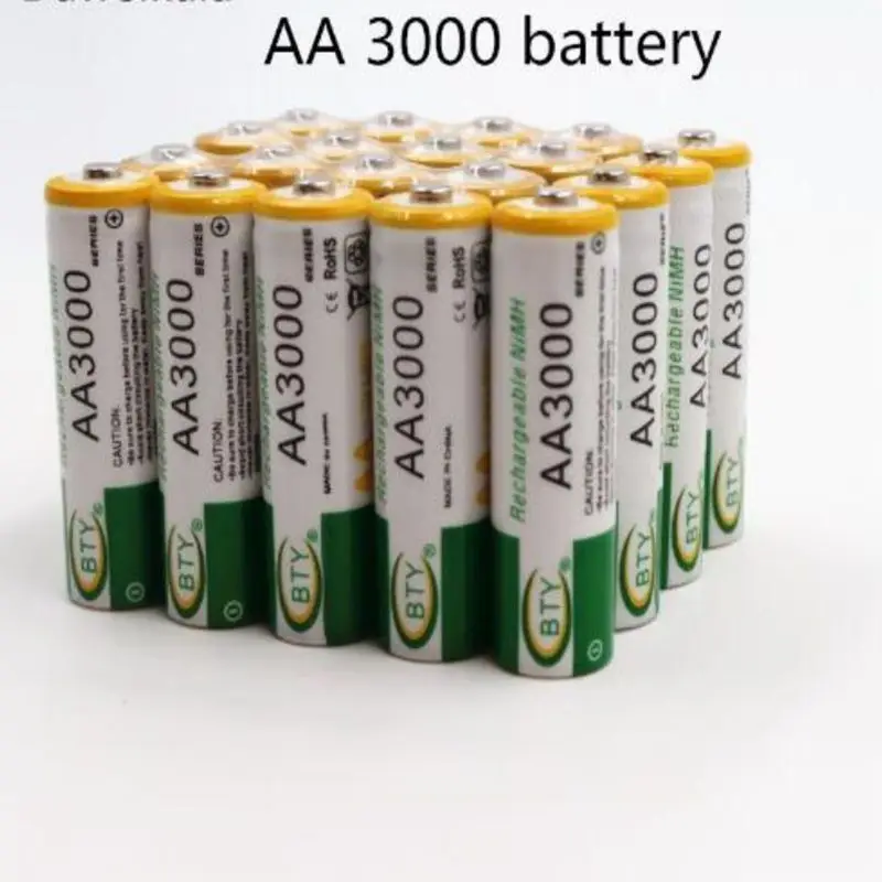 

Tangs Fire 4pcs new AA battery 3000mAh rechargeable battery NI-MH 1.2 V AA battery for clock, mouse, computer, toys, etc.