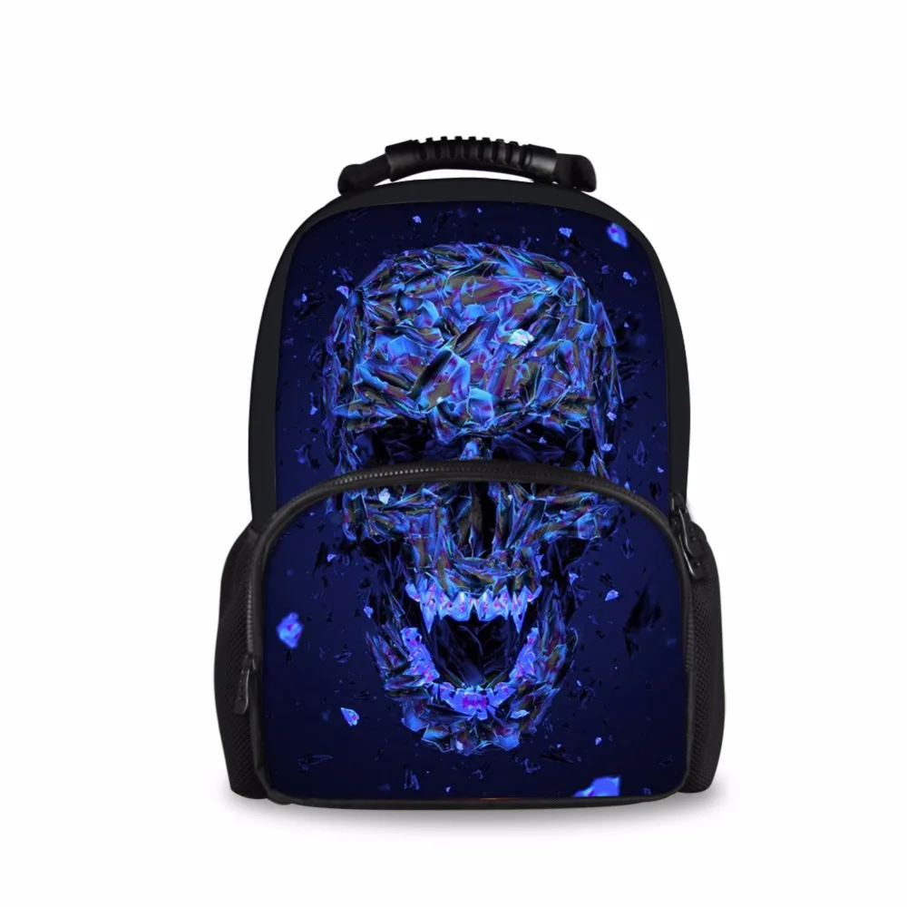 

FORUDESIGNS Cool Skull School Bag for Men,Cartoon Skull Print Teenager Boys School Book Bags,Emoji Cartoon Girls Women Schoolbag