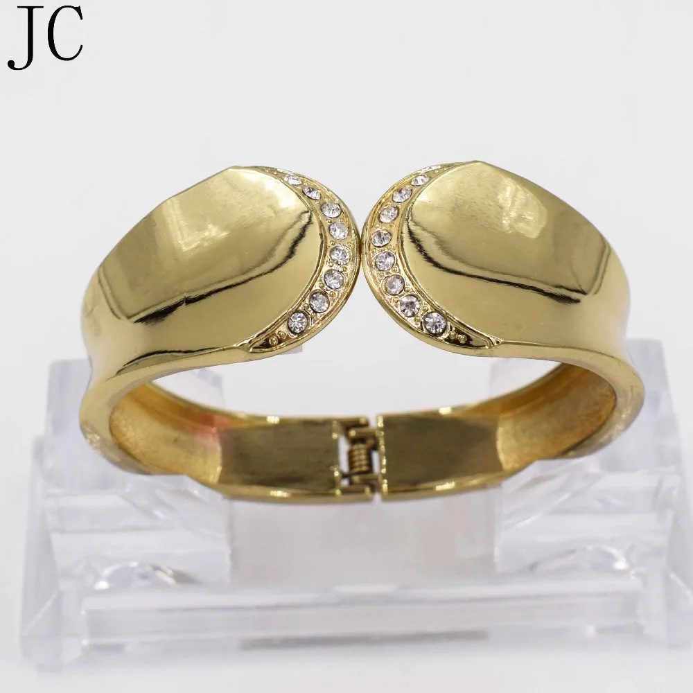 JC Vintage Dubai Gold Plated Bangles Unique Wire Drawing 2015 New Sale Cuff Bangle Hot Fashion