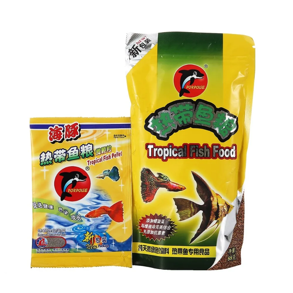 Tropical ornamental fish food small fish food enriched Protein Fat