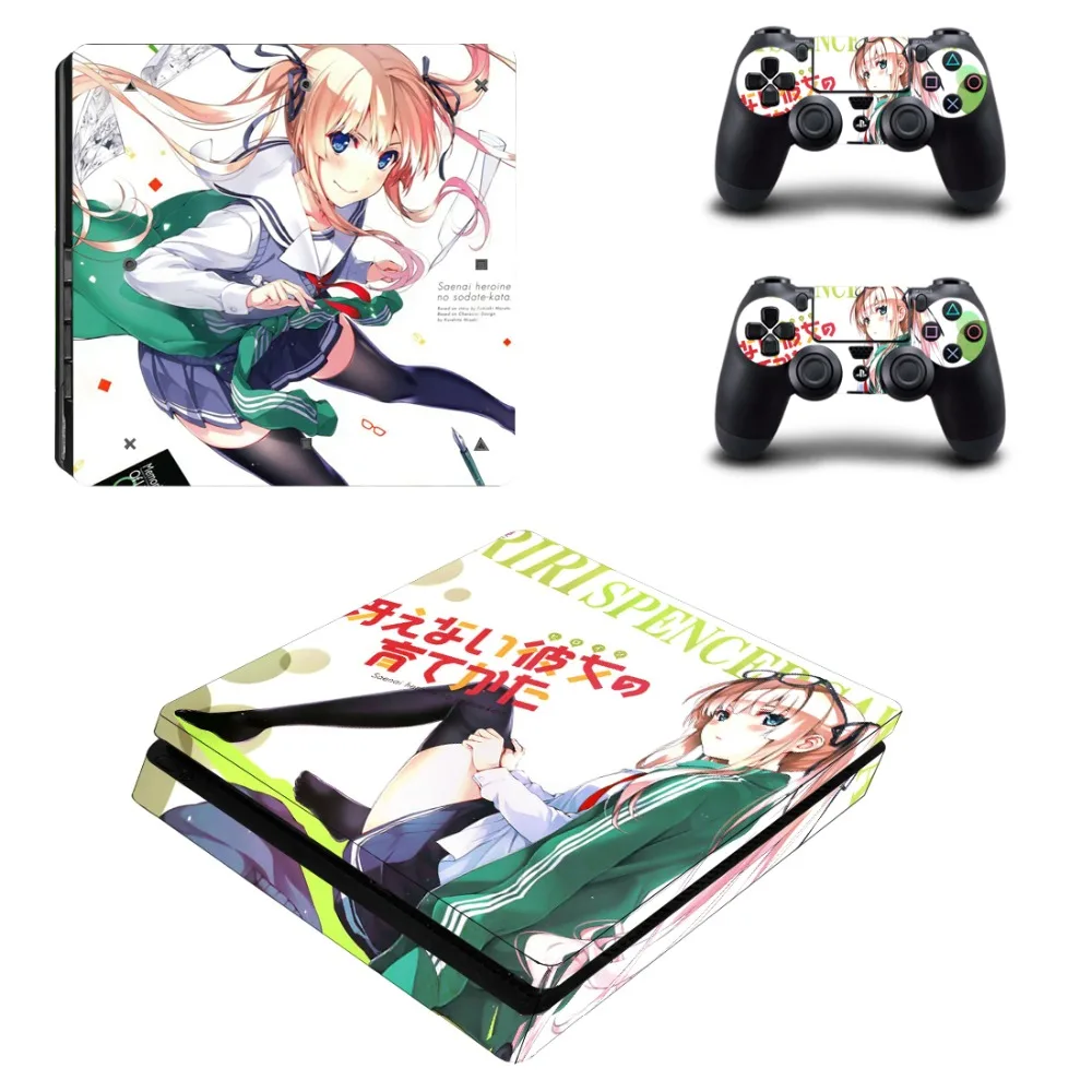

Saenai Heroine No Sodate-kata PS4 Slim Skin Sticker For Sony PlayStation 4 Console and Controller PS4 Slim Sticker Decal