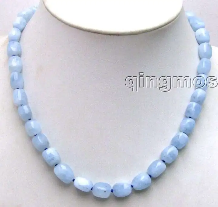 

SALE Genuine Big 9*11mm Freeform Natural Blue High quality stone 18" necklace-nec5674 Wholesale/retail Free shipping