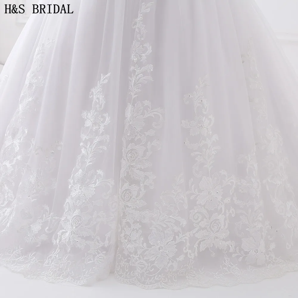 H& S свадебное платье с длинным рукавом свадебное платье-Русалка вышитое бисером вышитое кружевное свадебное платье es Vestido De Noiva китайское свадебное платье