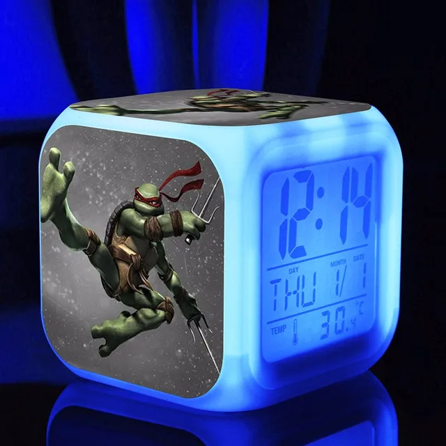 Teenage Mutant Ninja Turtles Alarm Clocks,Color changing TMNT Alarm