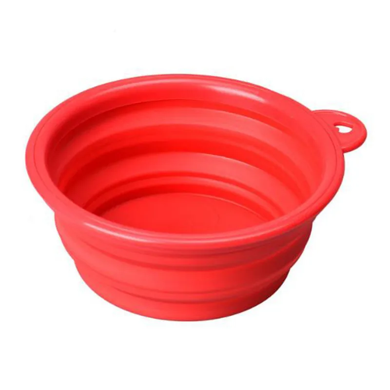 Folded Silicone Cat Bowl Portable Travel Bowl Feeding Dog Equipment