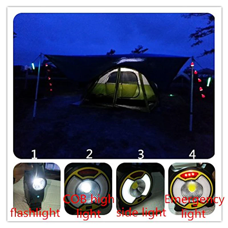 Chiclits Solar Light LED Camping Lamp Flashlight Portable 4 Modes Lamp With Hanging Hook Solar Night Light for Camping Hiking Hunting Emergency Fishing  (1)