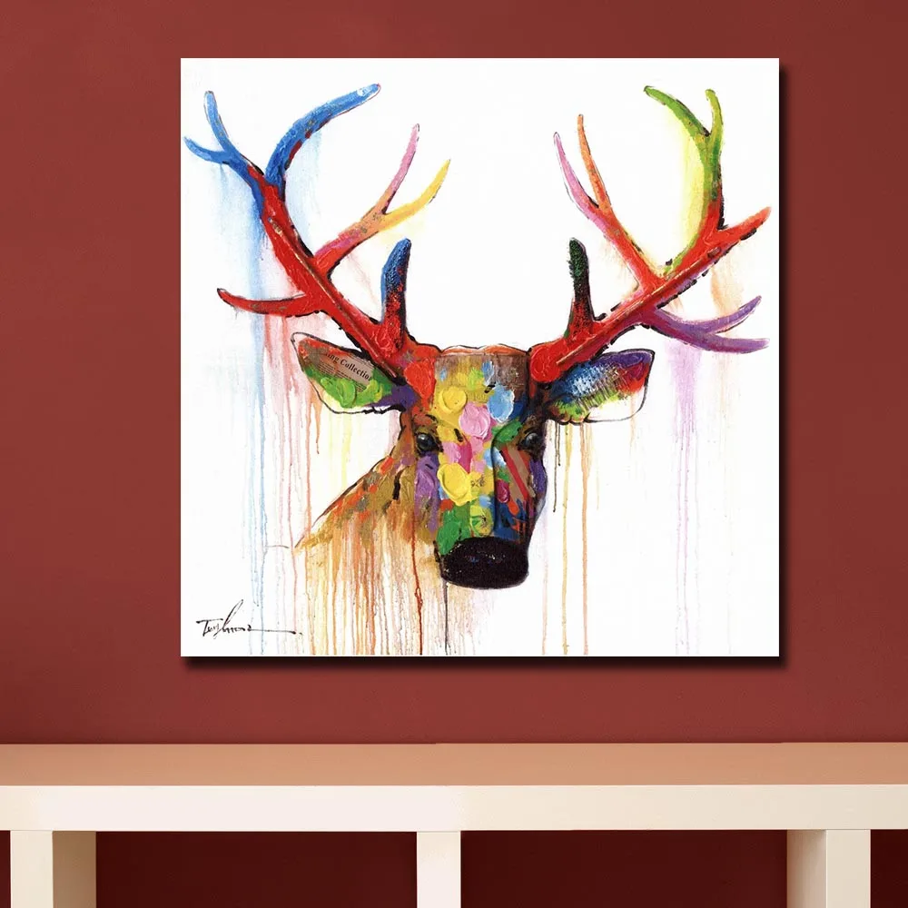 Deer-Head-Animal-Art-Canvas-Print-Wall-Art 2