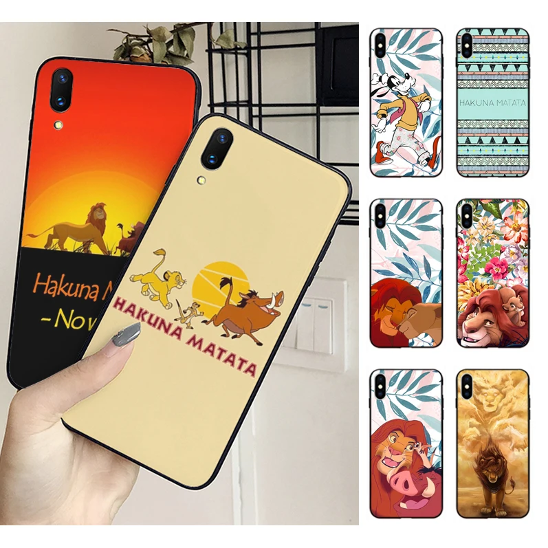 Силиконовый чехол MaiYaCa The Hakuna Matata Lion King для iphone X XS XR XSMAX 8 8plus 7 7plus 6s Plus 5 5s