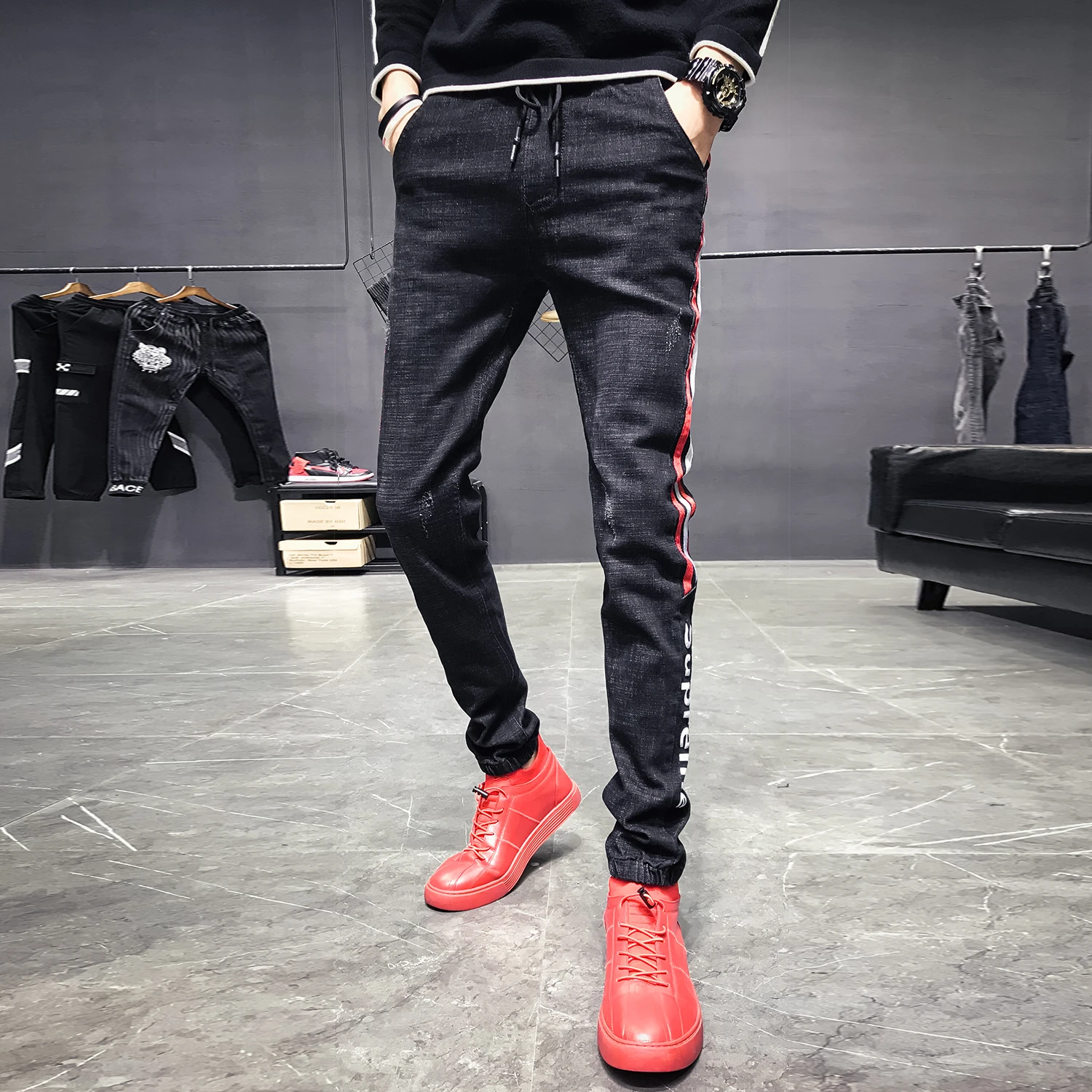 Designer Jeans Men High Quality Distressed Brand Jeans for Men Skinny Clothes 2018  Winter Jeans