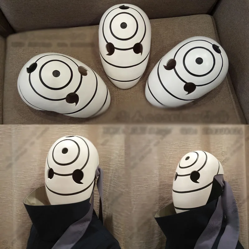 Высокое качество Аниме Костюм Полный набор Наруто ниндзя Акацуки Tobi Obito Madara Учиха Obito косплей костюм со шлемом